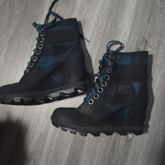 Sorel Lexi Wedge Black Size 6 - Picture 2 of 9